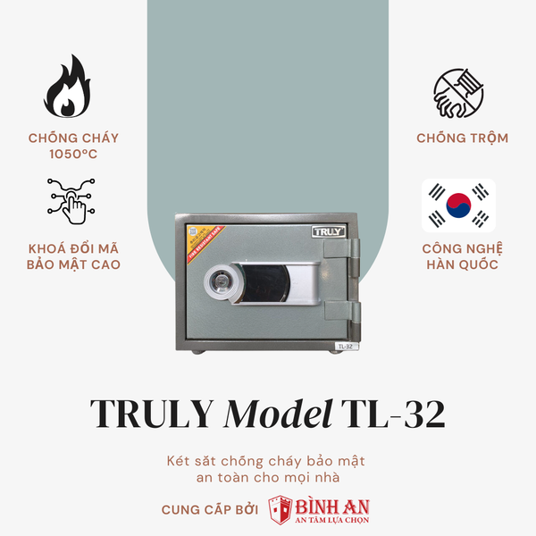 Két sắt Hàn Quốc chống cháy TRULY TL-32 - ảnh 1
