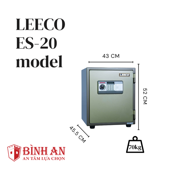 Két sắt LEECO ES-20 (70kg) Nhập Khẩu Chính Hãng Thái Lan