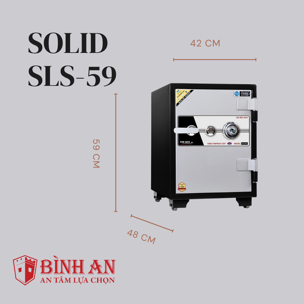 Két sắt Solid SLS-59 (95kg) Hàn Quốc Chống Cháy