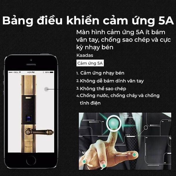 Khoá cửa Kaadas 6002 điện tử thông minh tân cổ điển