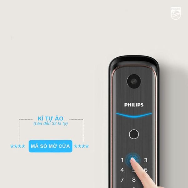 Khóa cửa Philips DDL702-1HWS thông minh chuông hình trên khoá