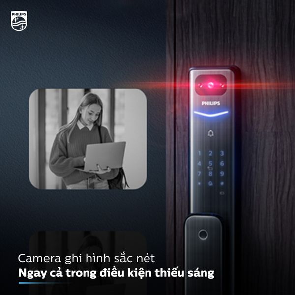 Khóa cửa Philips Alpha-VP-5HWS Thông Minh Vân Tay