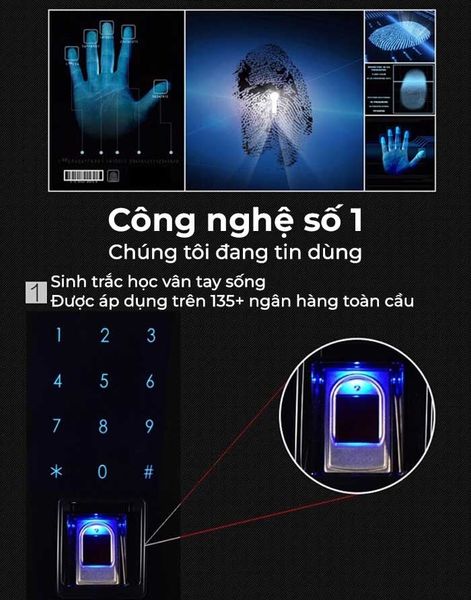 Khoá cửa Kaadas 6001 điện tử thông minh tân cổ điển sang trọng