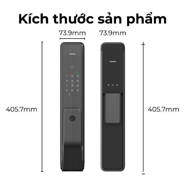 Khoá cửa Kaadas Q3 điện tử thông minh vân tay