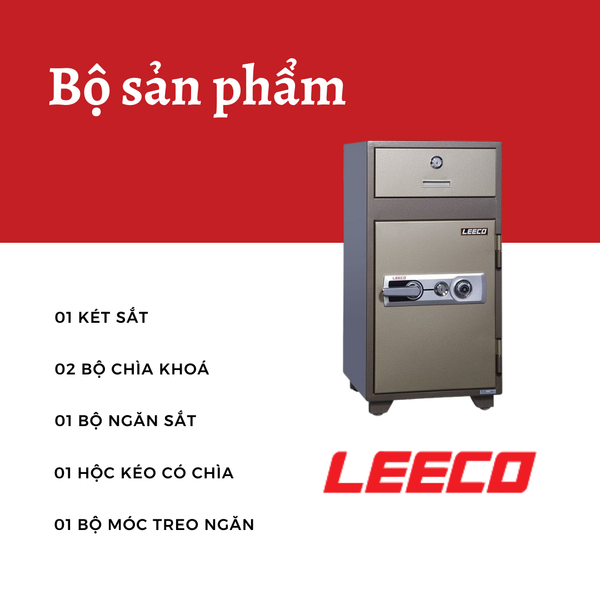 Két Sắt LEECO PD-50 (130kg) Két Tiền Thu Ngân Bán Hàng - ảnh 3