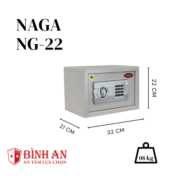 Két Sắt Mini NAGA NG-22 Nhỏ Gọn Giá Rẻ Chuyên Dùng Cho Khách Sạn - ảnh 2