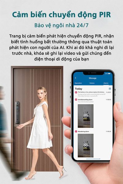 Khóa Cửa Philips DDL709-7HWS Điện Tử Thông Minh Vân Tay