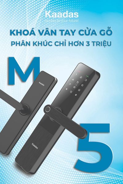 Khoá cửa Kaadas M5 điện tử thông minh vân tay FPC