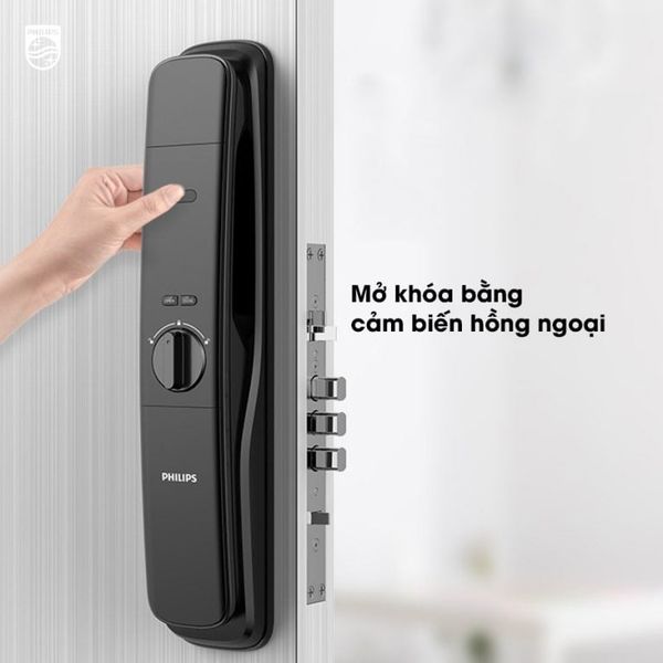 Khoá cửa Philips DDL702-8HWS điện tử thông minh nhận diện khuôn mặt