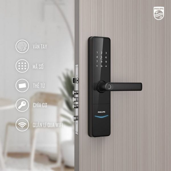 Khoá cửa Philips DDL603E điện tử thông minh hiệu suất vượt trội