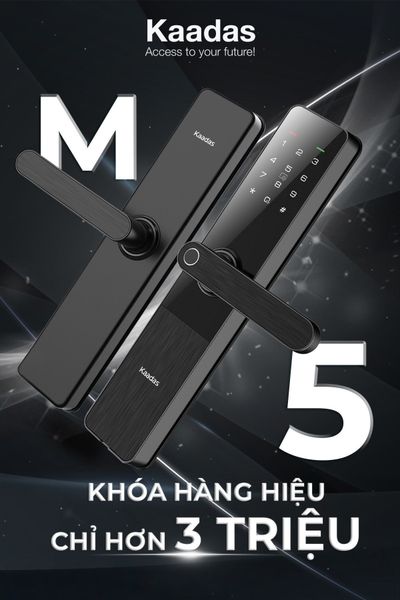 Khoá cửa Kaadas M5 điện tử thông minh vân tay FPC