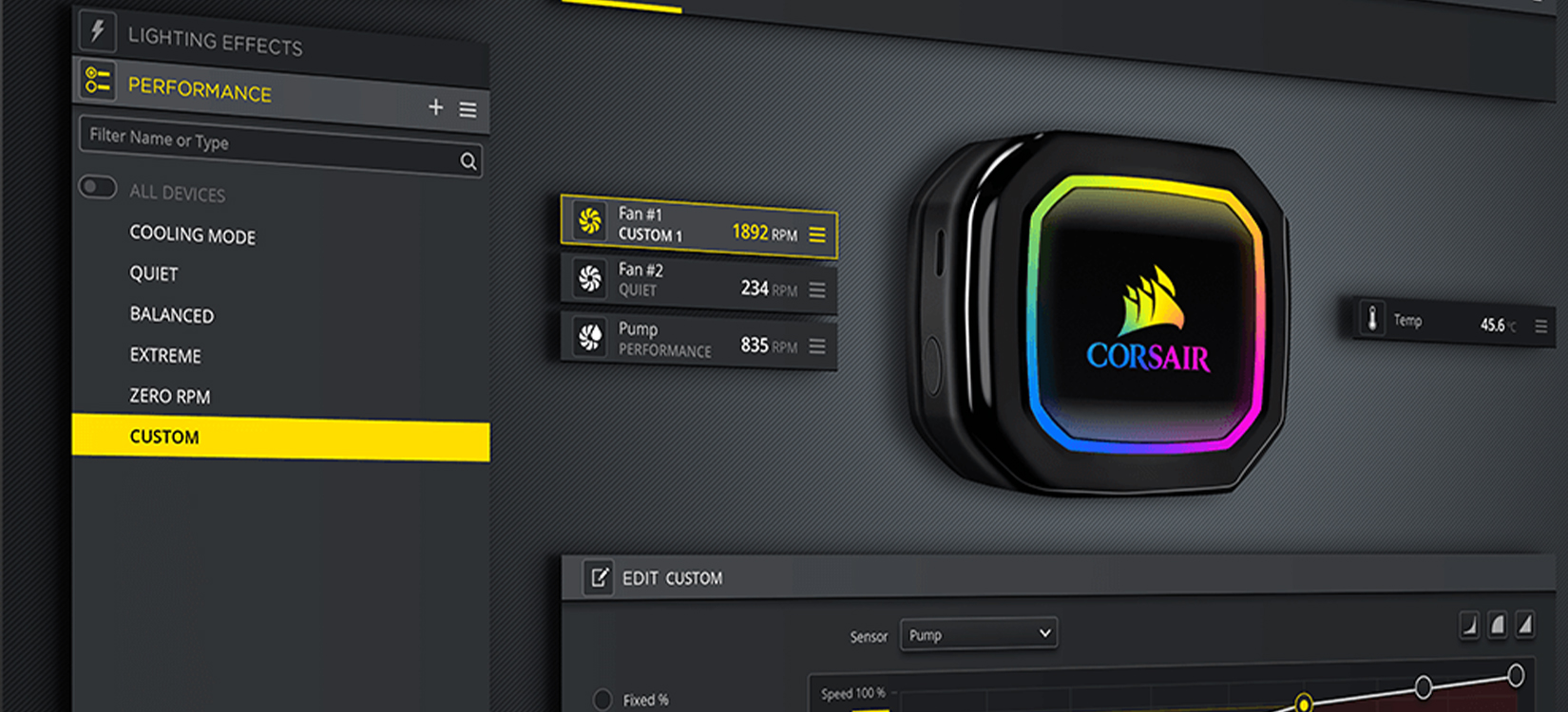 Phần mềm Tản nhiệt nước Corsair H150i RGB PRO XT ( CW-9060045-WW )