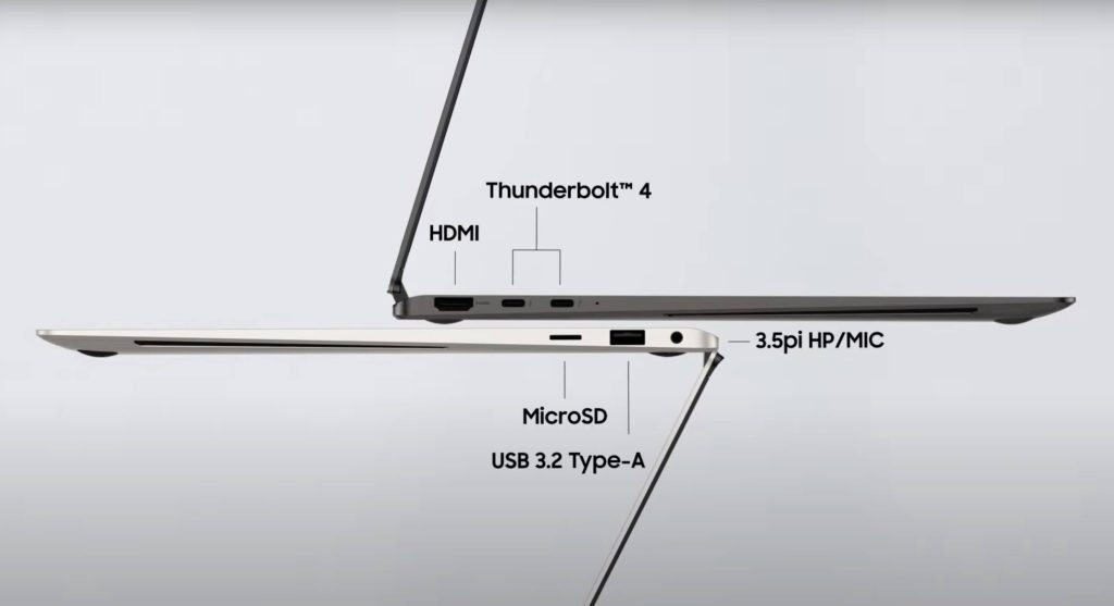 Cổng kết nối trên Samsung Galaxy Book3 Pro