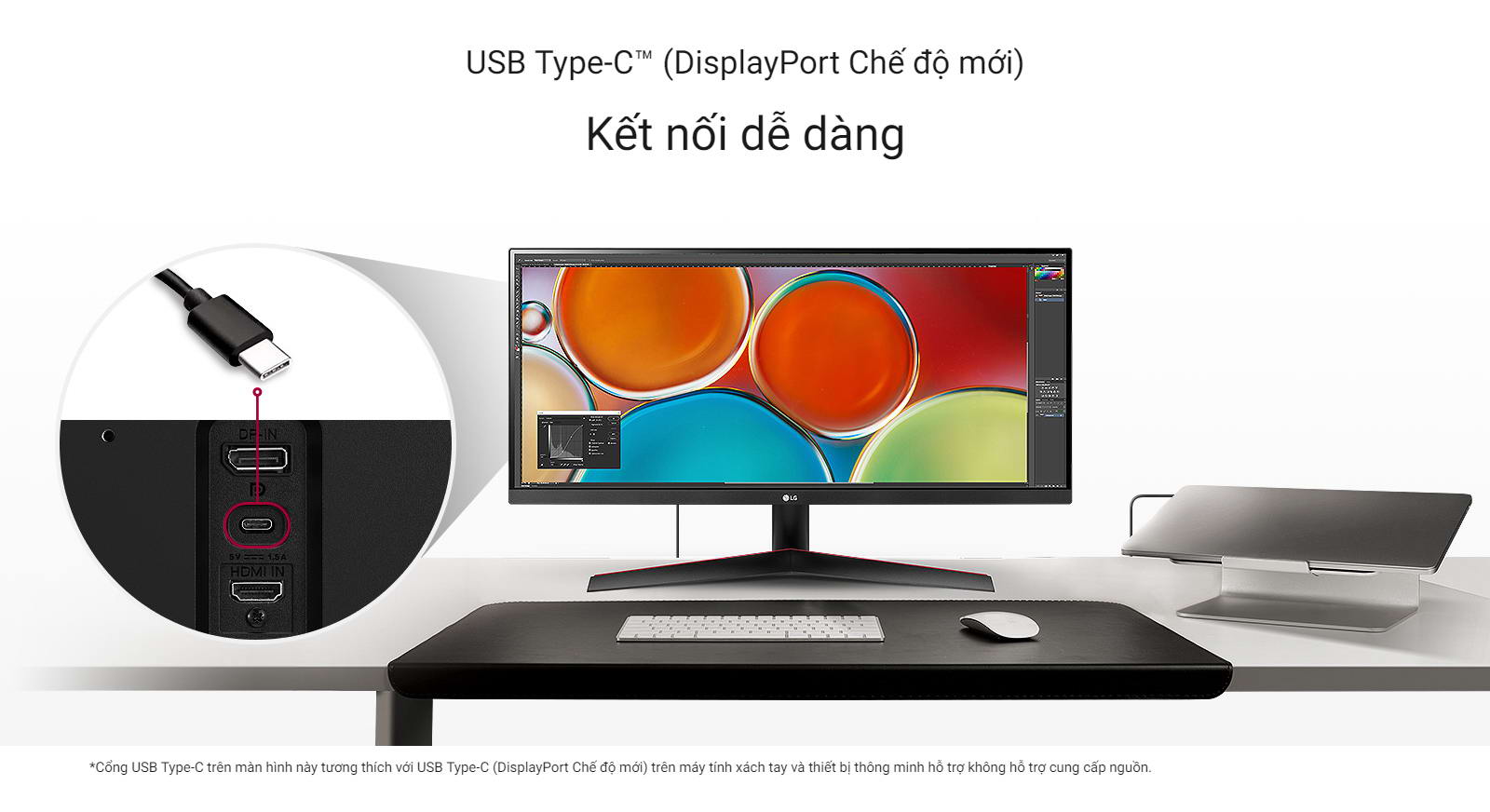 Màn hình LG 29WP60G-B cổng kết nôi