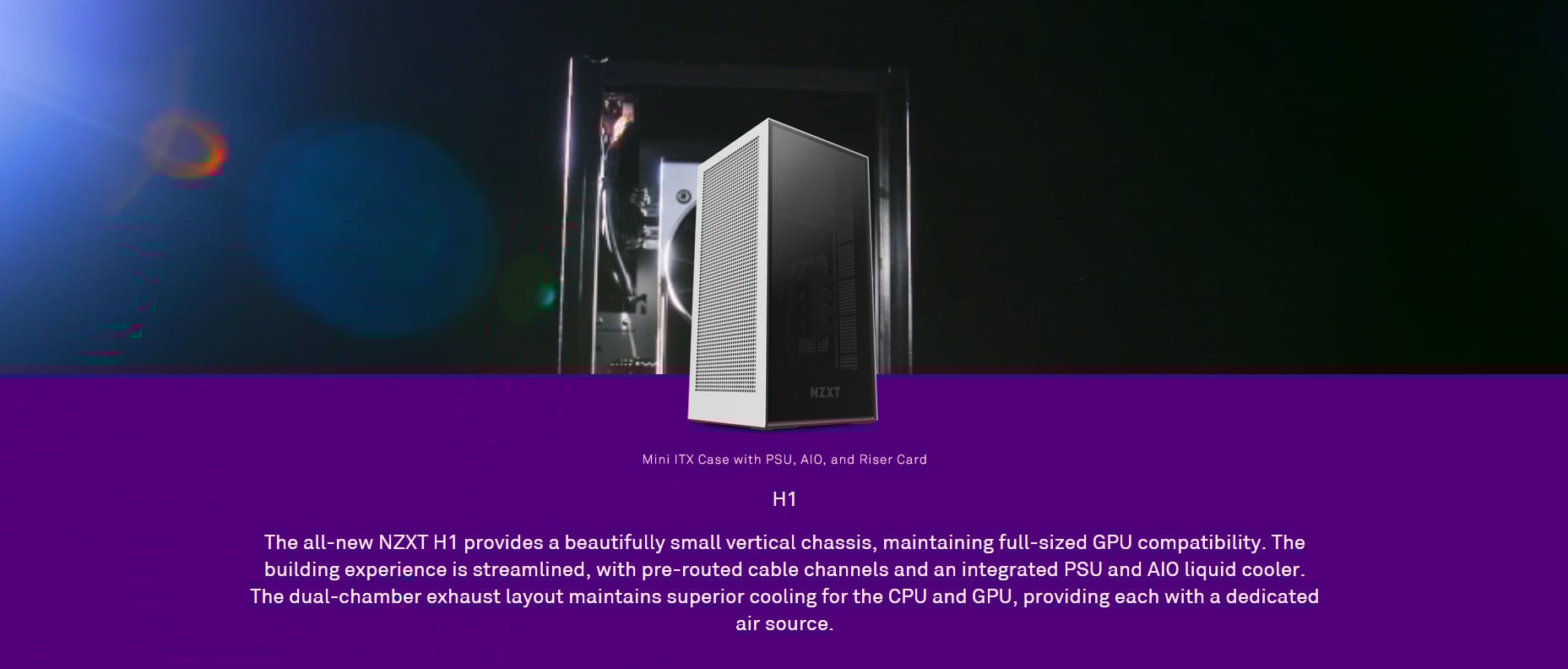  NZXT H1 (Mini Tower/Màu Trắng Đen) giới thiệu