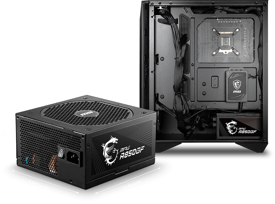 MSI MPG A850GF đảm bảo vừa vặn và thoải mái