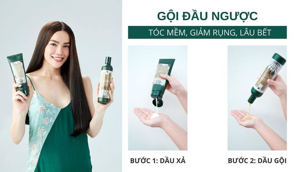 Gội đầu ngược - Tóc mềm, giảm rụng, lâu bết chị em nên thử