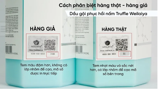 Nhận biết dầu gội weilaiya chính hãng