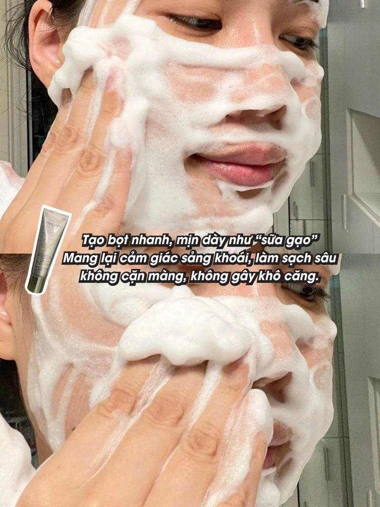 review sữa rửa mặt weilaiya