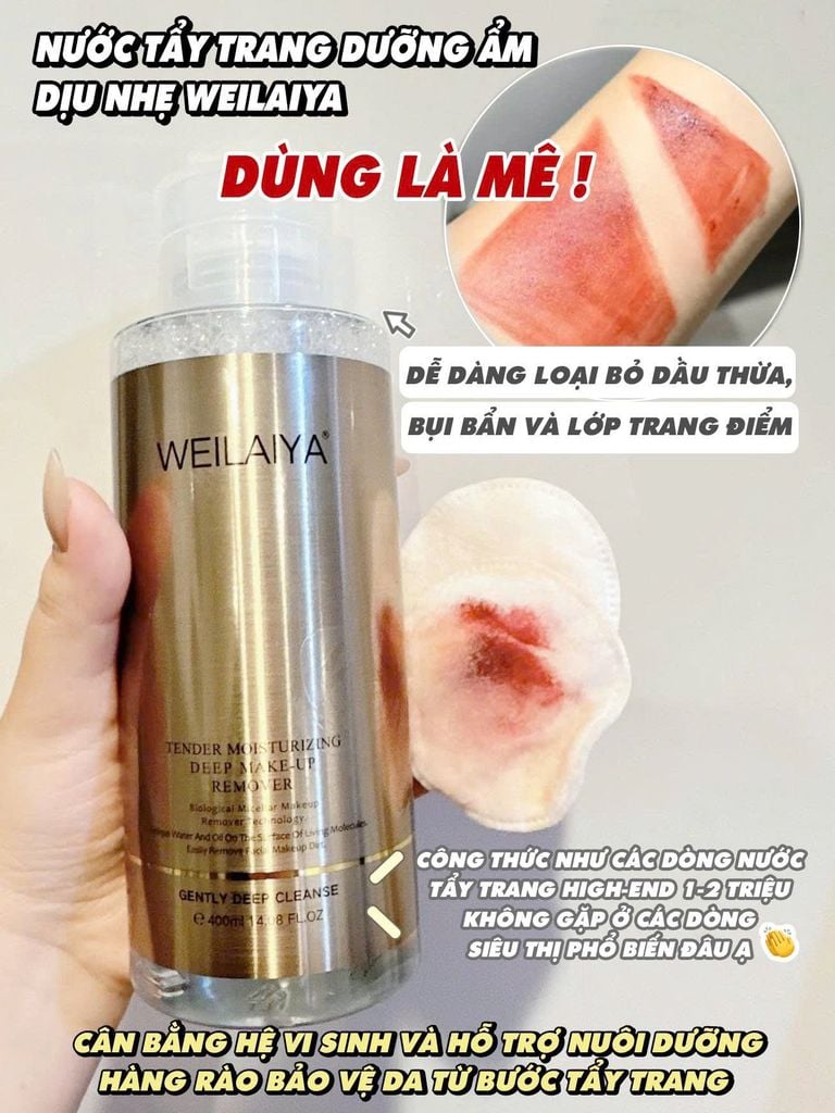 nước tẩy trang weilaiya có đặc điểm gì