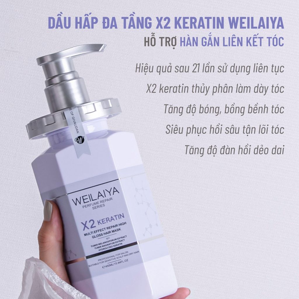 Dầu hấp đa tầng X2 Keratin Weilaiya
