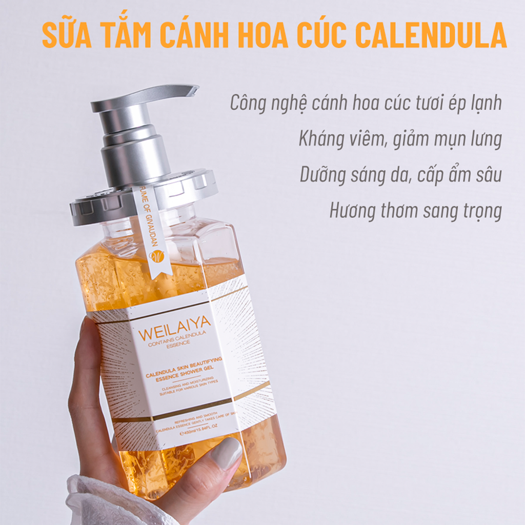 Sữa tắm sáng da hoa cúc Weilaiya