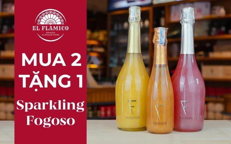 Mua 2 được 3 - Bùng nổ hương vị tiệc rượu vang nổ Sparkling Fogoso