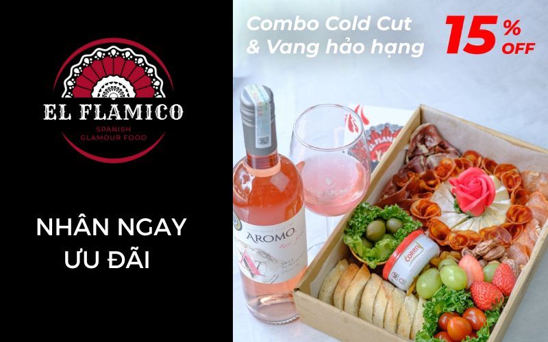 Giảm 15% khi mua Cold Cut cùng rượu vang
