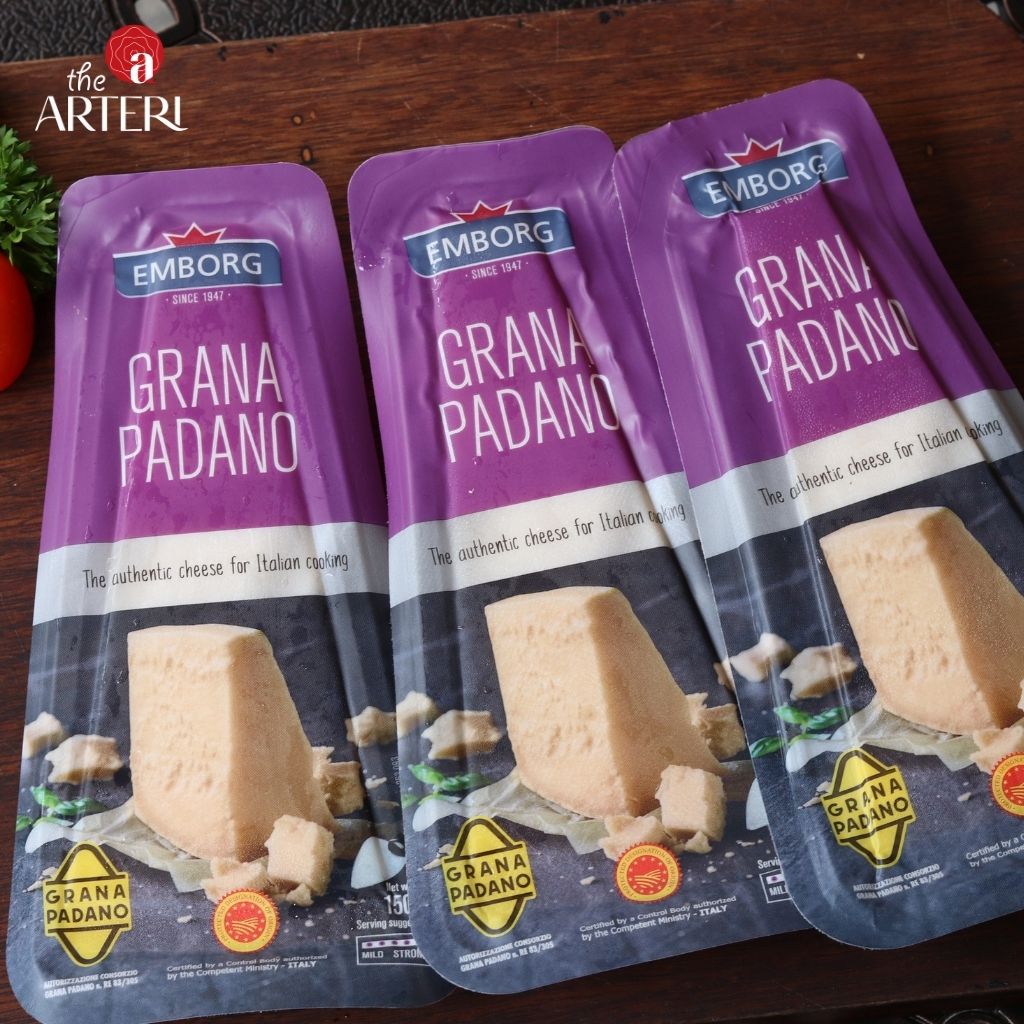 Grana Padano Emborg mang đến hương vị mặn mà và kết cấu lý tưởng để bào vụn hoặc dùng trực tiếp.