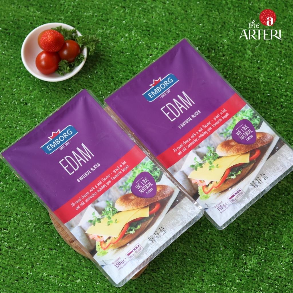 Phô mai lát Emborg Edam – vị nhẹ nhàng, dễ ăn, phù hợp cho cả nhà.