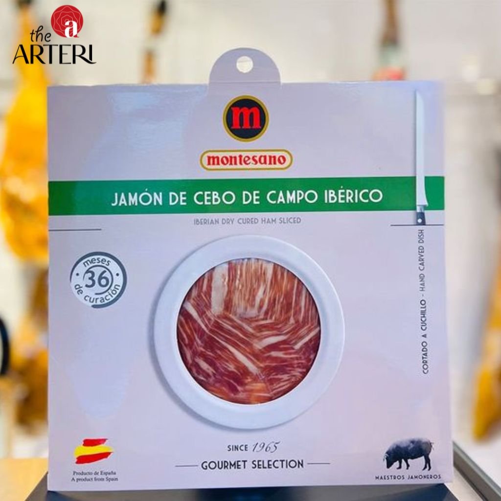 Từng vân mỡ cẩm uốn lượn trong thớ thịt đỏ sẫm – chuẩn vị Iberico đích thực.