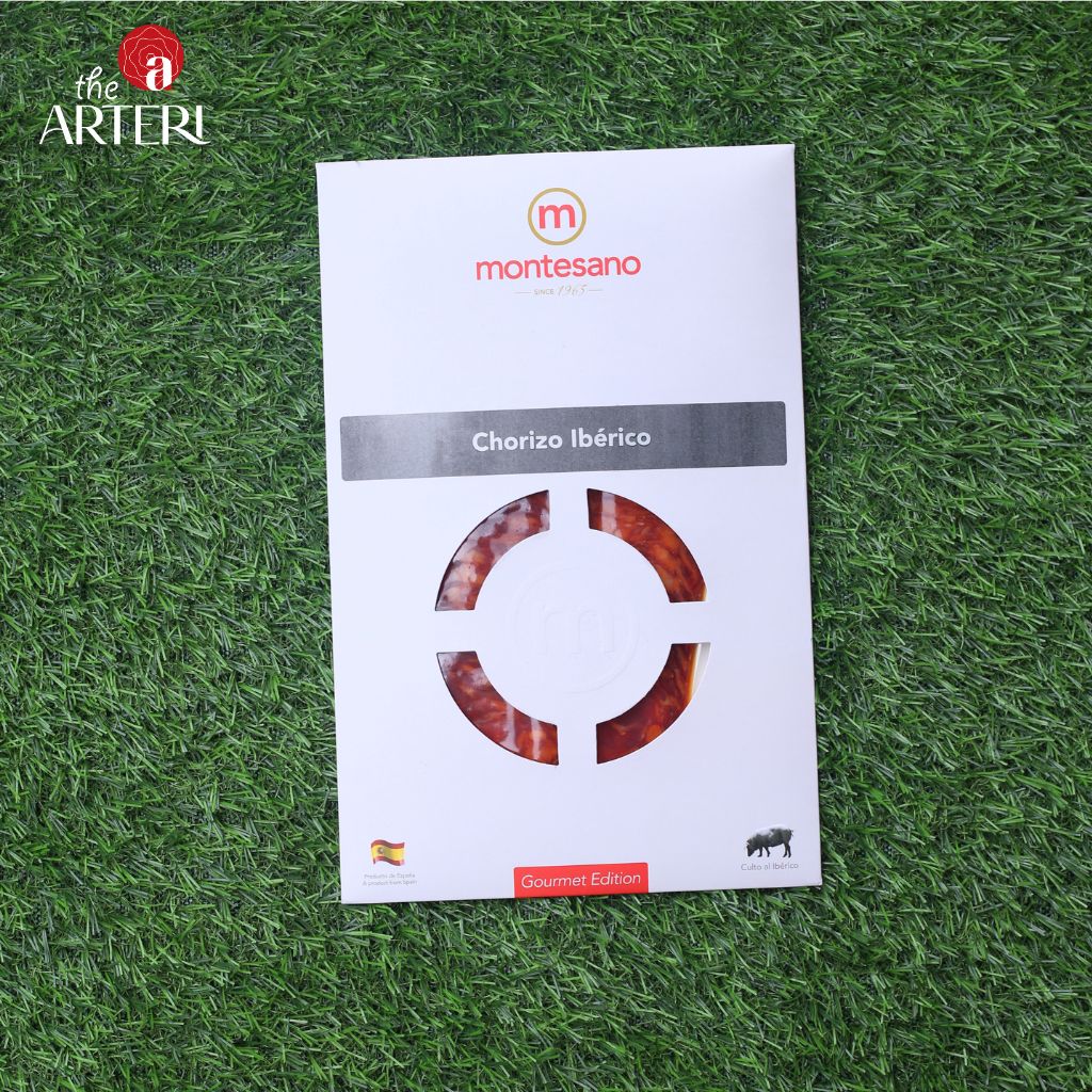 Chorizo Iberico Montesano đậm vị ớt bột paprika, cay nhẹ cuốn h&uacute;t &ndash; l&aacute;t cắt ho&agrave;n hảo cho t&iacute;n đồ ẩm thực T&acirc;y Ban Nha.