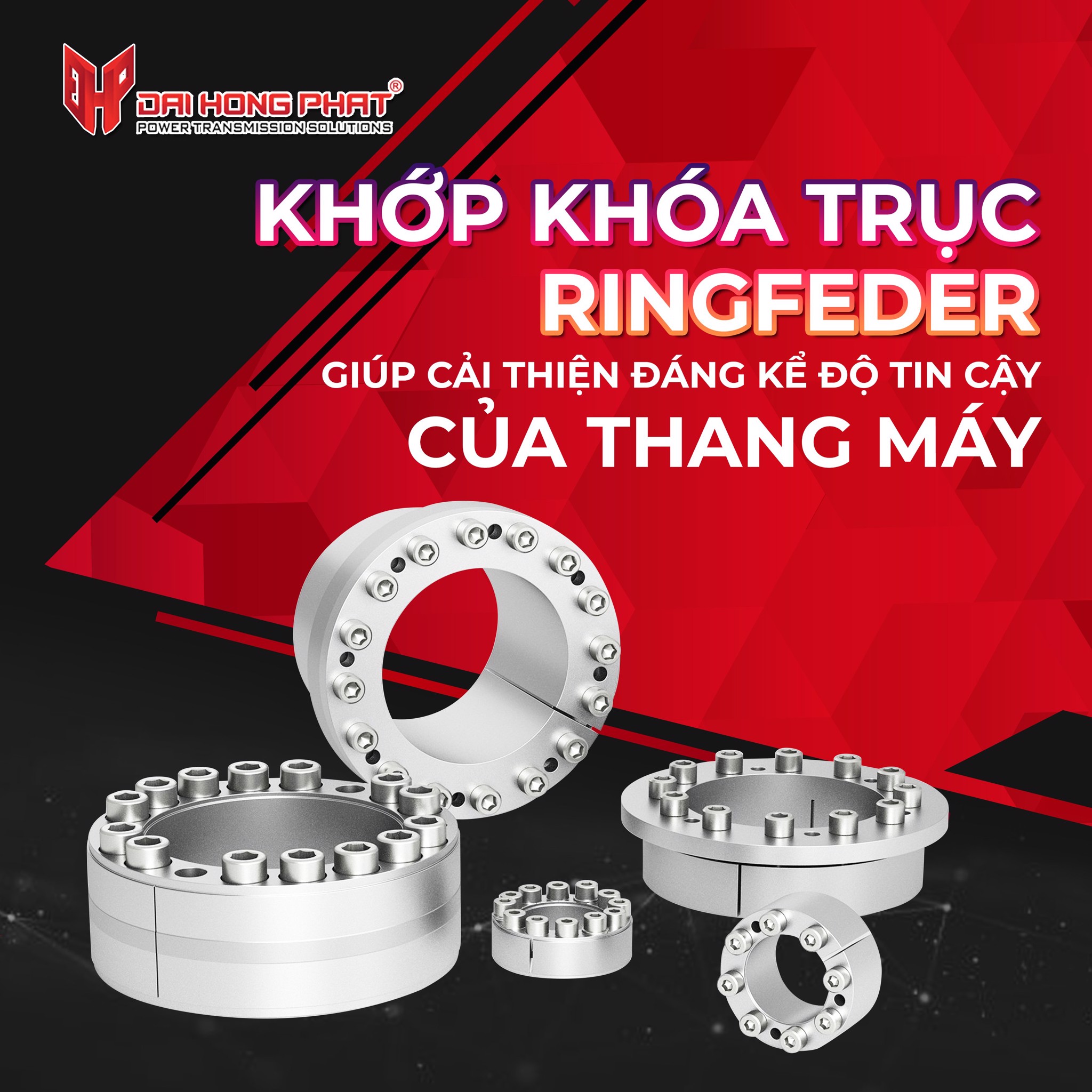 KHỚP KHÓA TRỤC RINGFEDER GIÚP CẢI THIỆN ĐÁNG KỂ ĐỘ TIN CẬY CỦA THANG MÁY