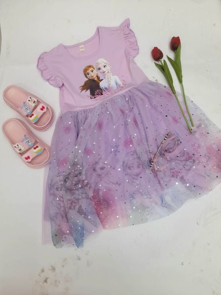 Bộ váy công chúa Elsa cho bé gái màu hồng – Authentic Store