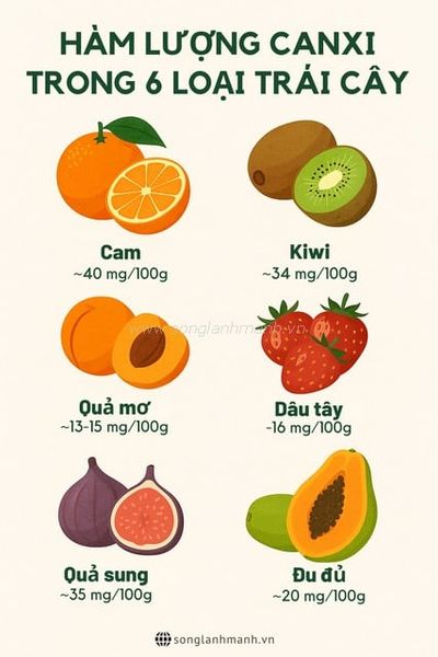 6 loại trái cây giàu canxi cho trẻ