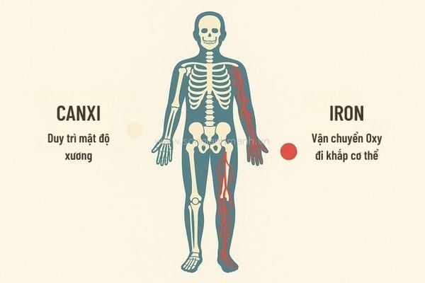 cách uống sắt và canxi đúng cách