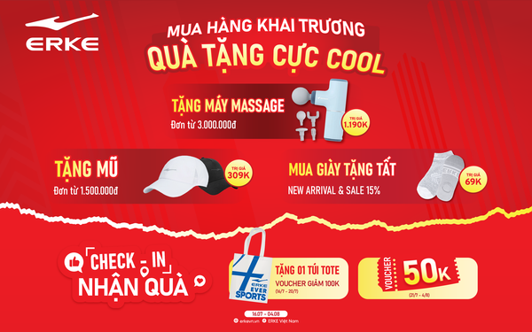 ERKE SPORTS KHAI TRƯƠNG TẠI GO! HƯNG YÊN