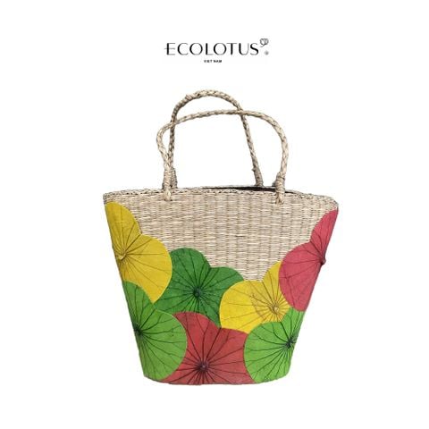 Ecolotus Long Strap Woven Mat Bag