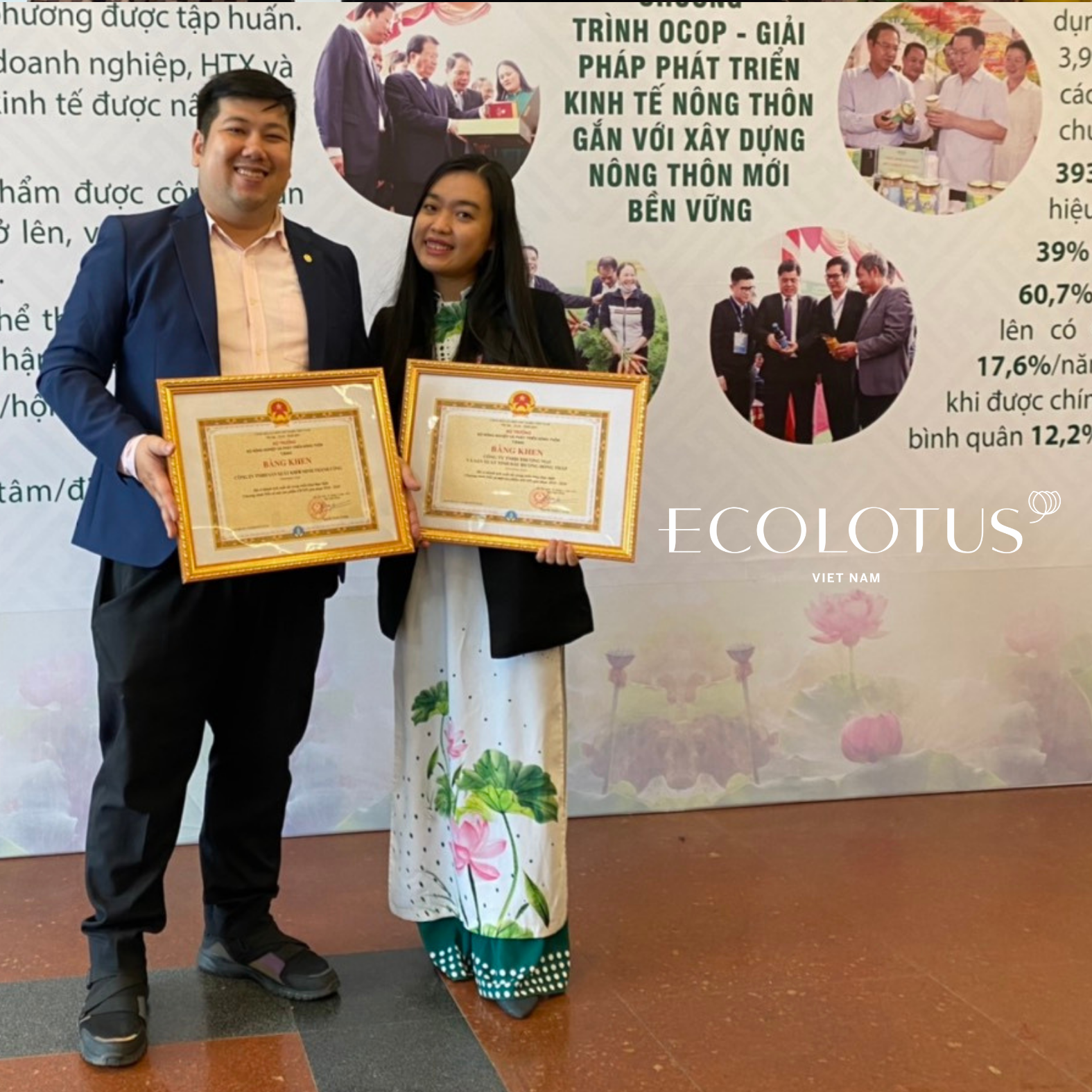 ECOLOTUS - NHẬN BẰNG KHEN OCOP CỦA BỘ TRƯỜNG BỘ NÔNG NGHIỆP VÀ PHÁT TRIỂN NÔNG THÔN