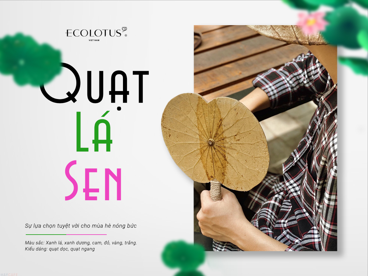 The Ecolotus lotus leaf handheld fan, a solution for hot and stuffy summer days.