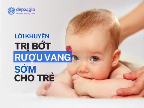 Lời khuyên trị bớt rượu vang sớm cho trẻ sơ sinh