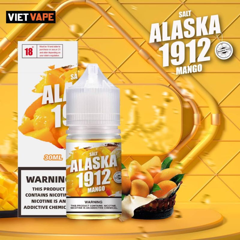 Alaska 1912 Mango Salt Nic 30ml Tinh Dầu Vape Chính Hãng