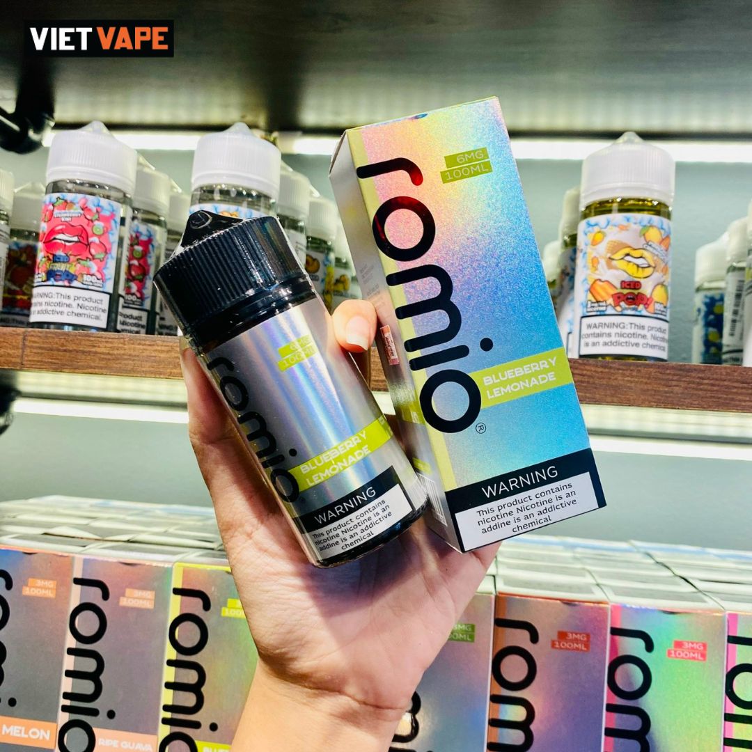 Romio Blueberry Lemonade Freebase 100ml Tinh Dầu Vape Chính Hãng 9561