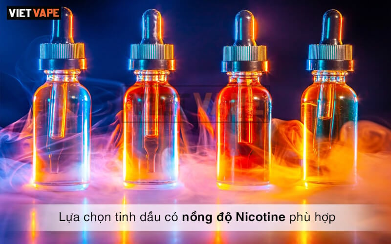 lua chon tinh dau vape co nong do nicotine phu hop