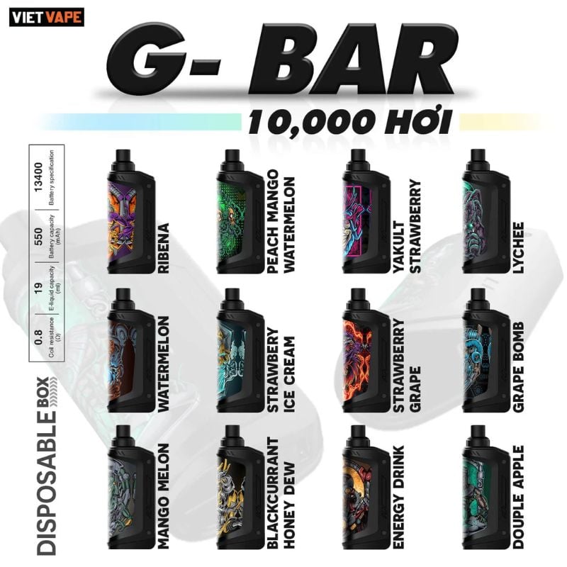 G -Bar 10000 Sac Lai Pod dung 1 Lan Chinh Hang