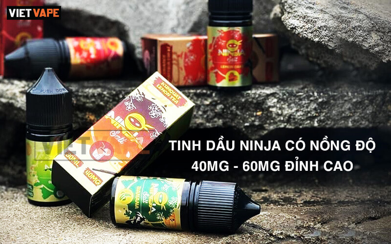 Tinh dau Salt Nic Ninja co nong do nicotine cao