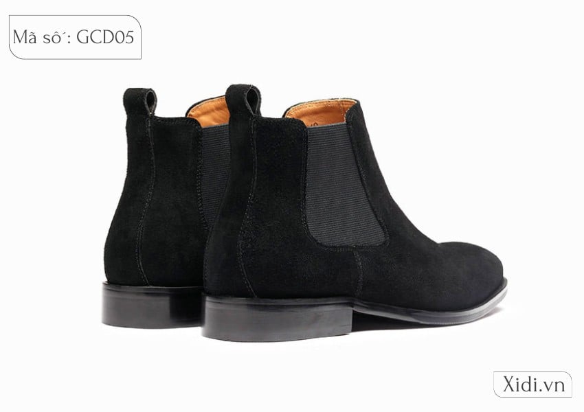 Giày chelsea boot da lộn màu đen