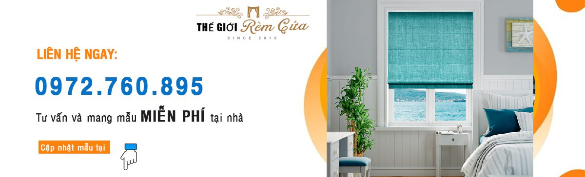 Rèm cửa roman xếp lớp