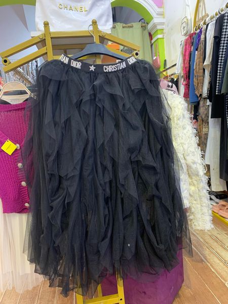 Chân Váy Dior Belted Short Skirt Black and White Check'N'Dior Virgin Wool