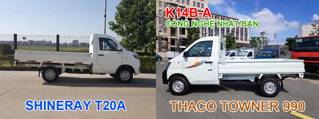 So sánh xe tải nhẹ Thaco Towner và SRM T20A tải trọng dưới 1 tấn